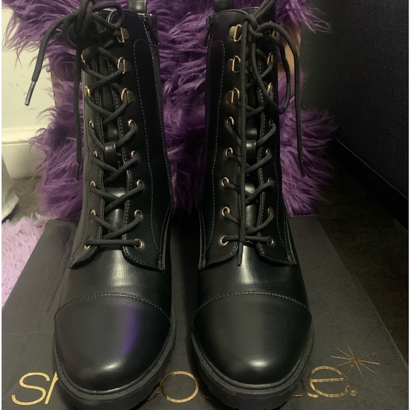 JAY BLOCK HEEL COMBAT BOOT - Picture 2 of 5